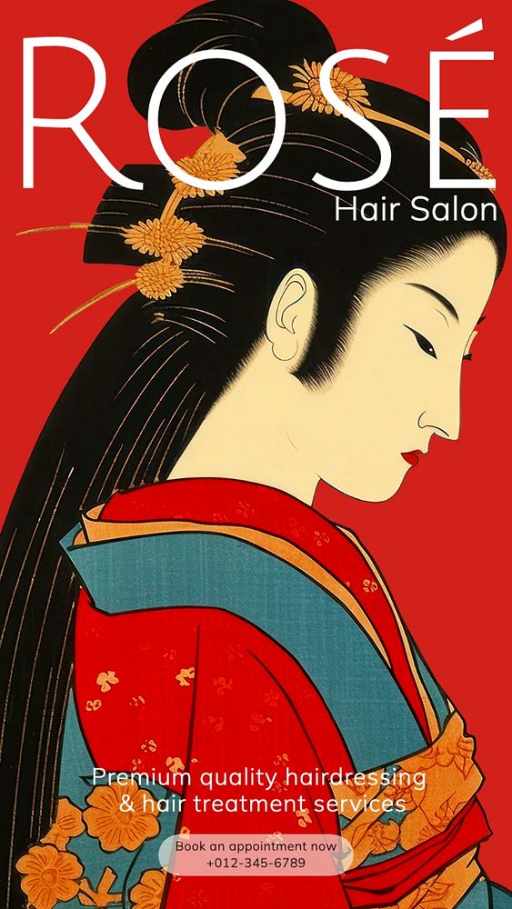 Hair salon Facebook story template