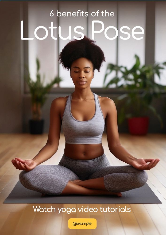 Yoga pose poster template