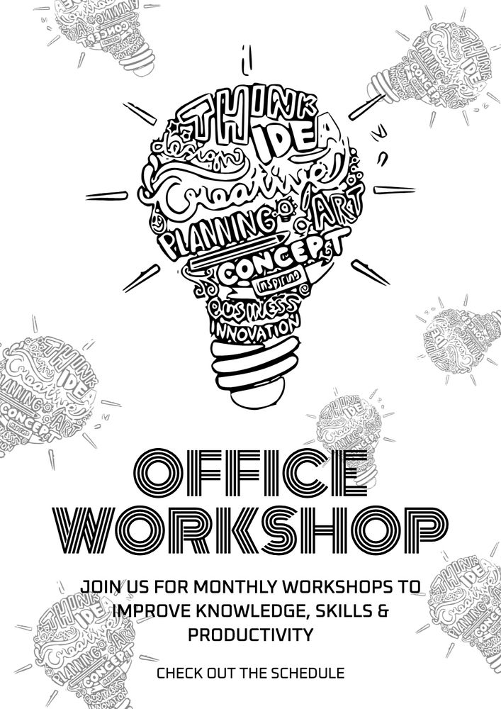 Corporate workshop poster template