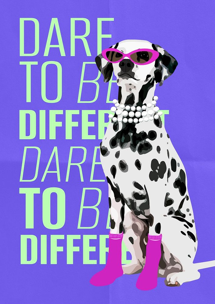 Dare to be different poster template