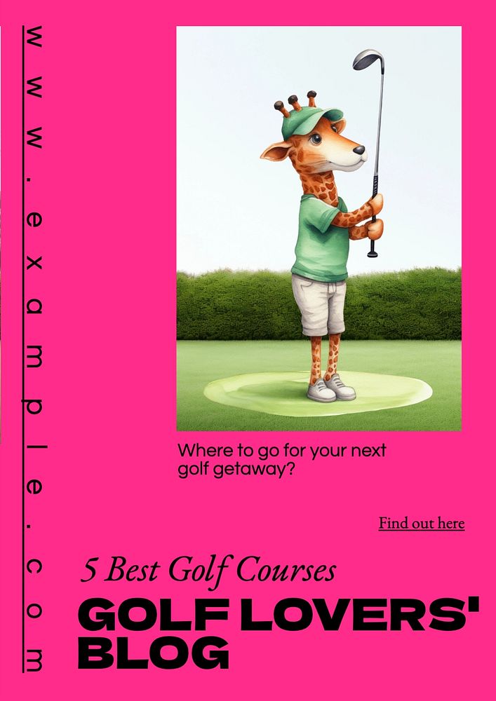 Golf courses poster template