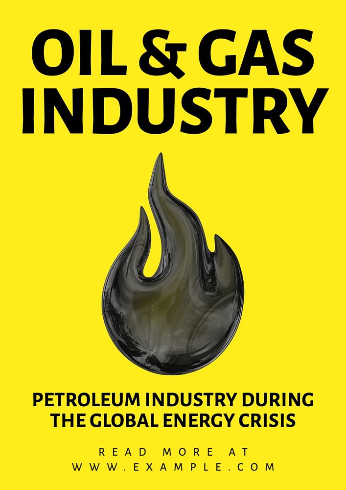 Oil & gas industry poster template