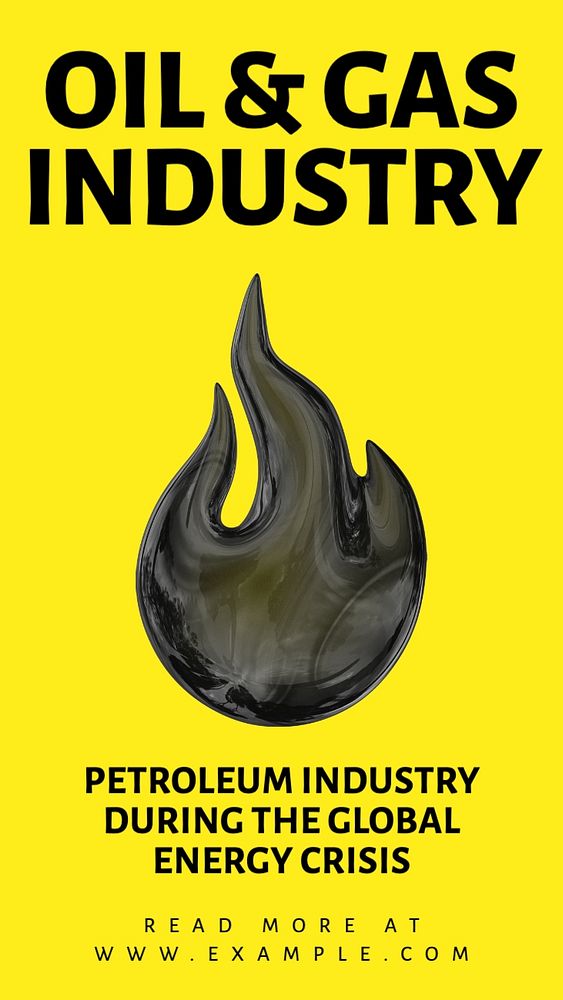 Oil & gas industry Facebook story template