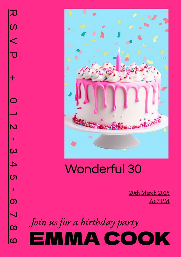 Birthday party poster template