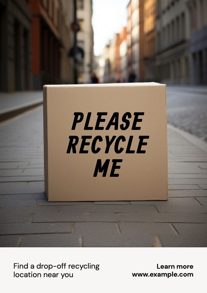 Recycle me poster template