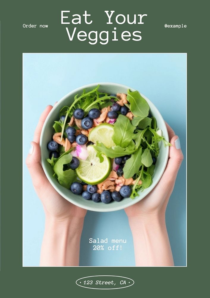 Eat your veggies poster template