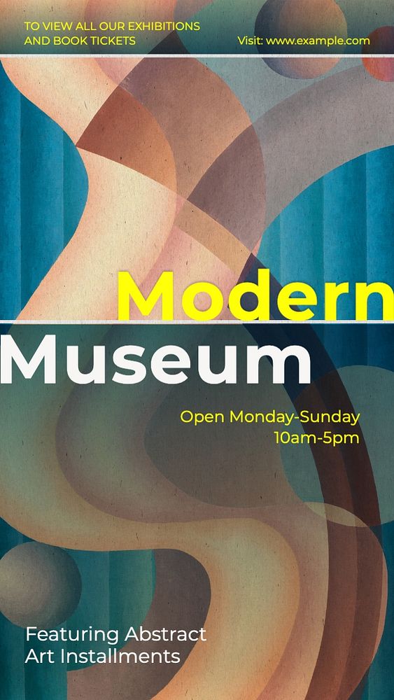 Modern museum Facebook story template