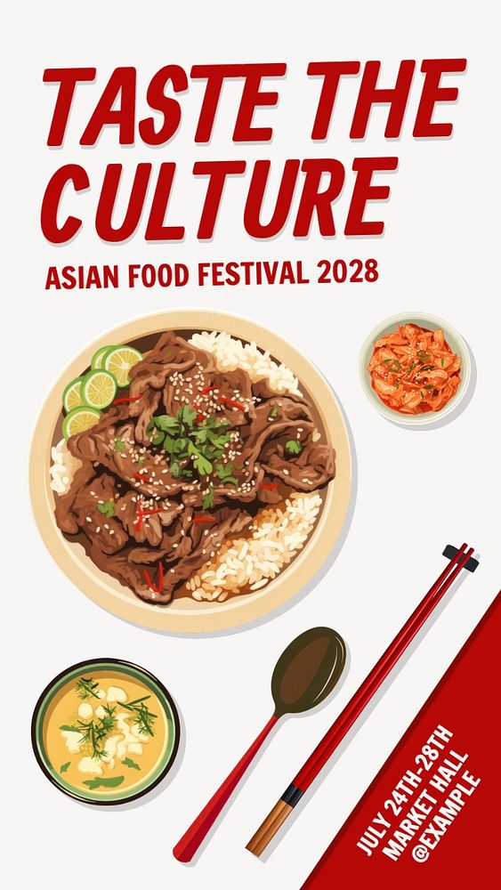 Food festival Facebook story template