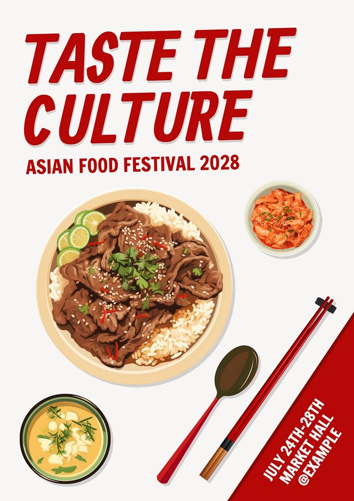 Food festival poster template