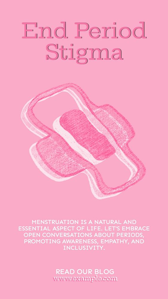 Menstruation Facebook story template