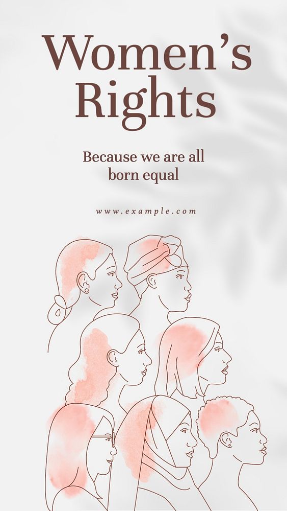 Women's rights Facebook story template