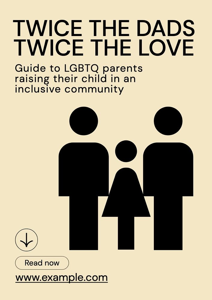 LGBTQ family poster template