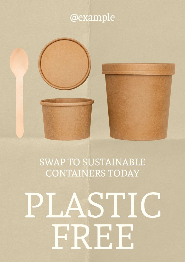 Plastic free poster template