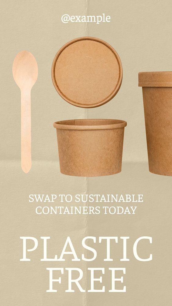 Plastic free Facebook story template