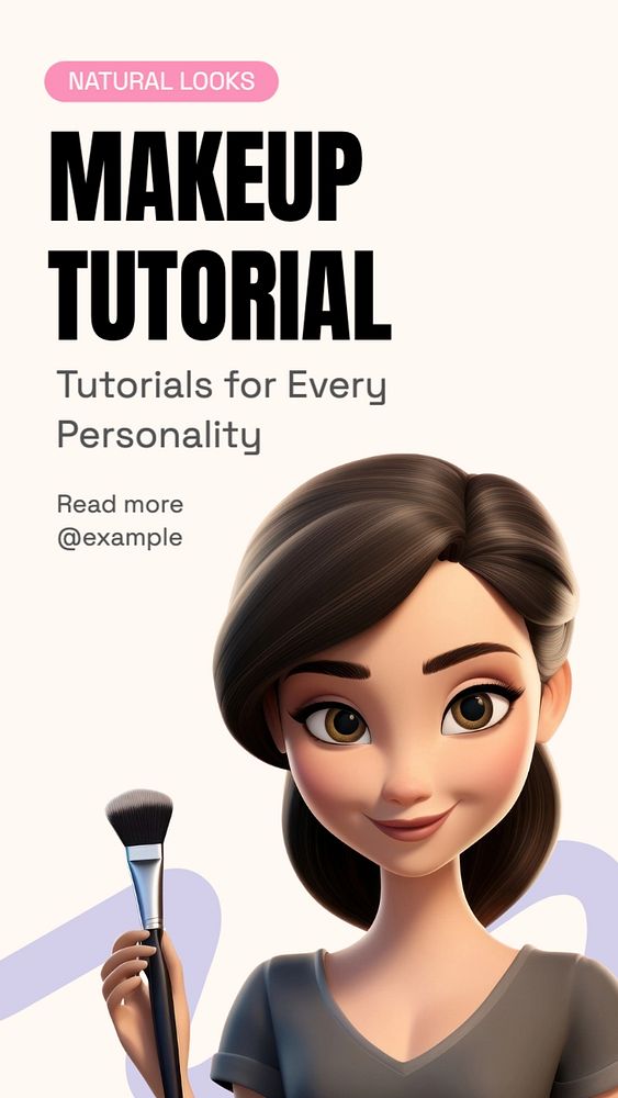 Makeup tutorial Facebook story template