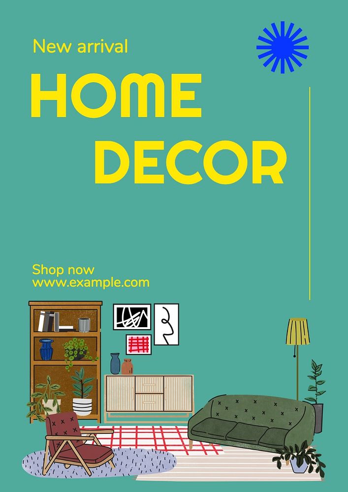 Home decor poster template