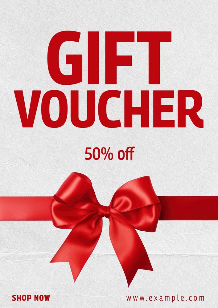 Gift voucher poster template