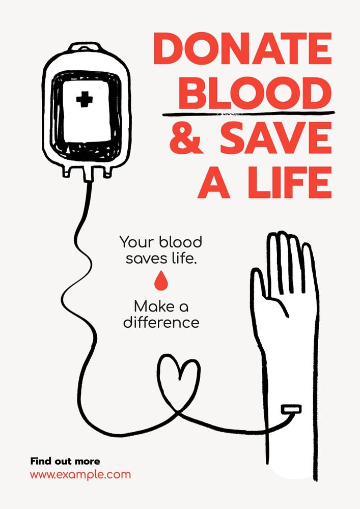 Blood donation poster template