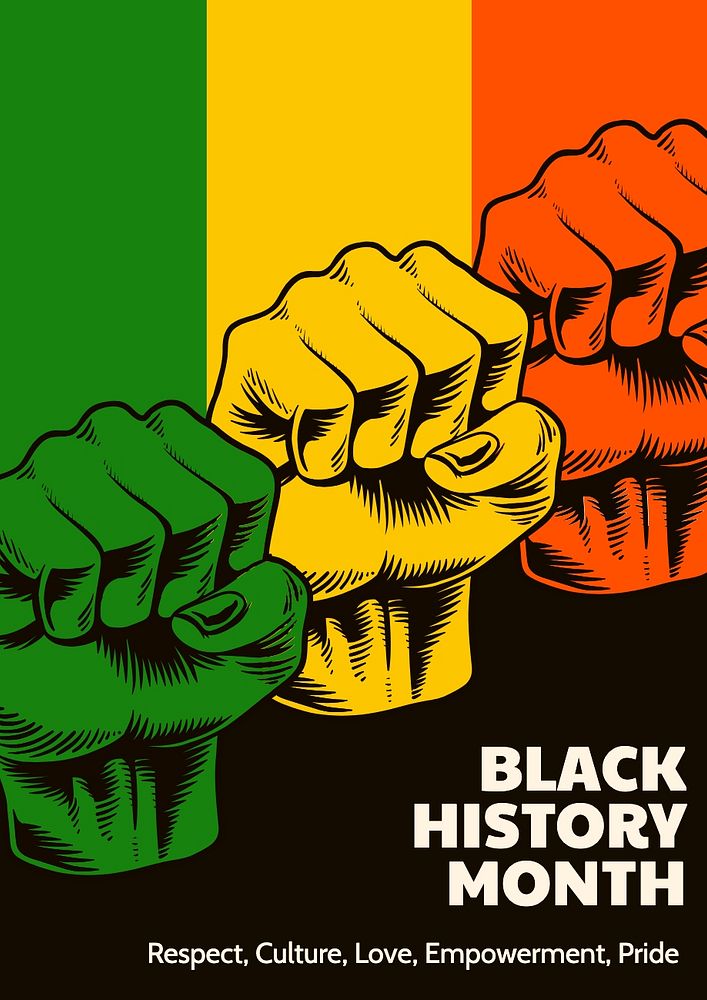 Black history month poster template