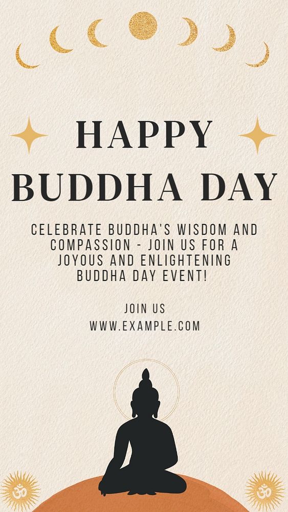 Happy Buddha day Instagram post template