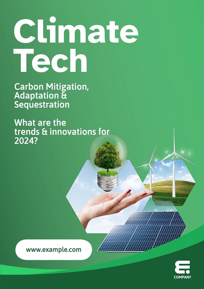 Climate tech poster template