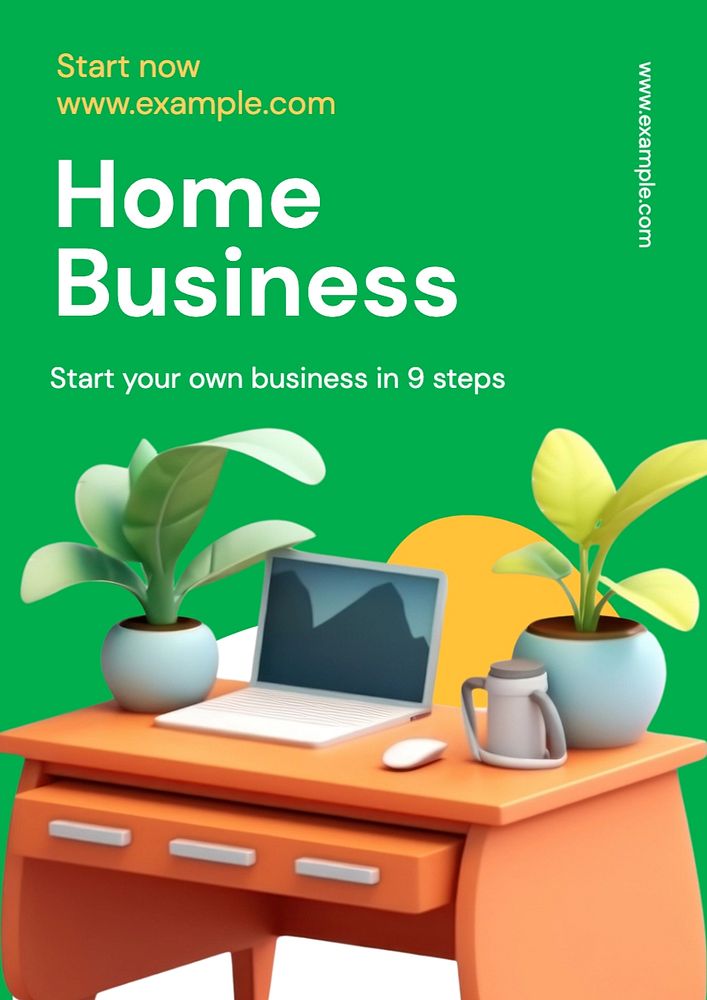 Home business poster template