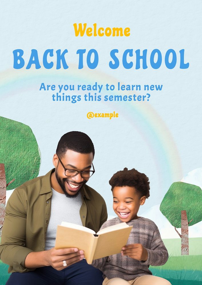 Back to school poster template