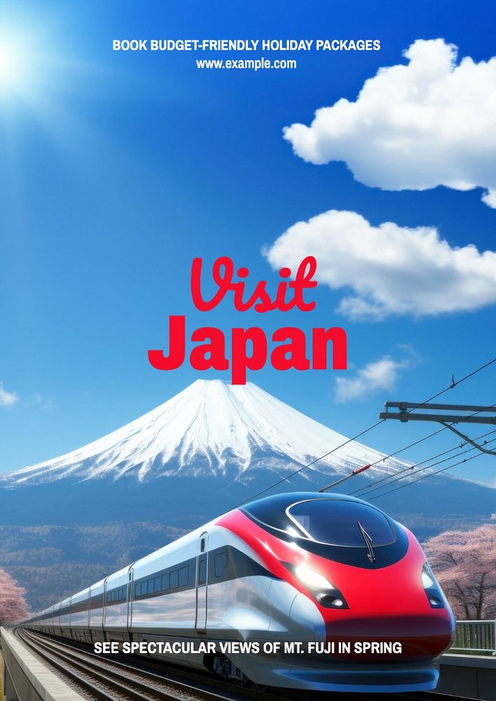 Visit Japan poster template