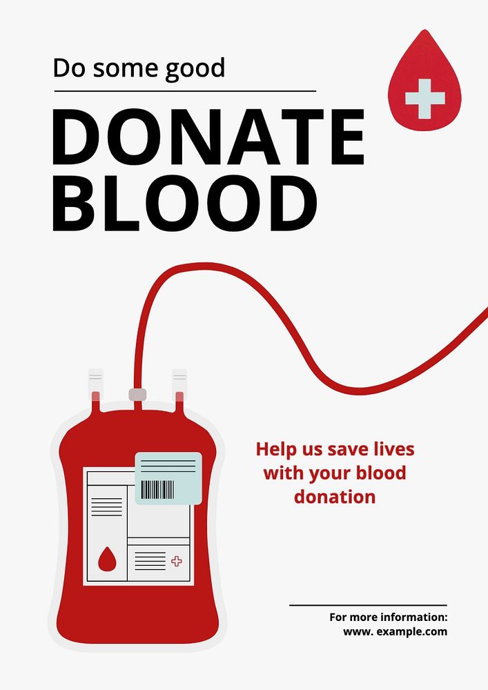 Donate blood poster template | Free Editable Template - rawpixel