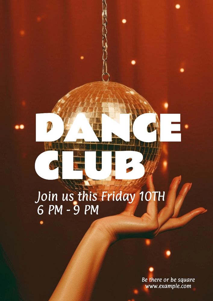 Dance club poster template