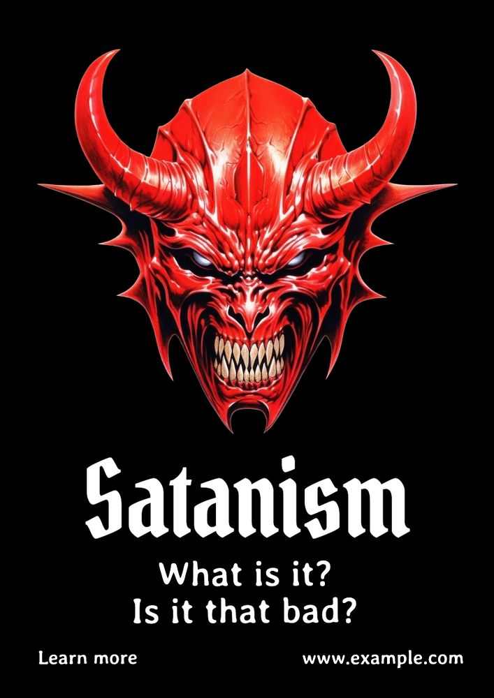 Satanism poster template