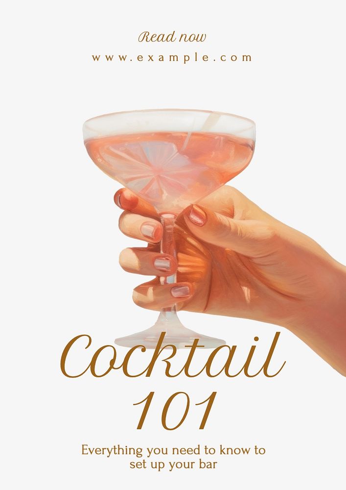 Cocktail 101 poster template