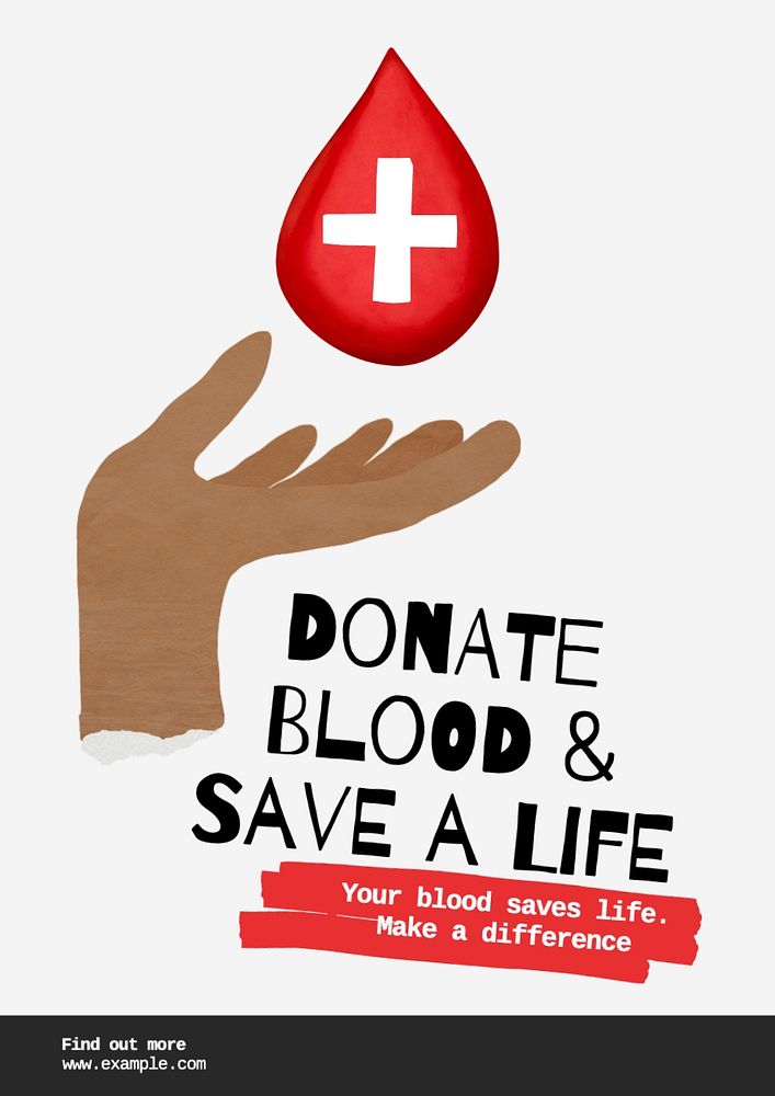 Blood donation poster template