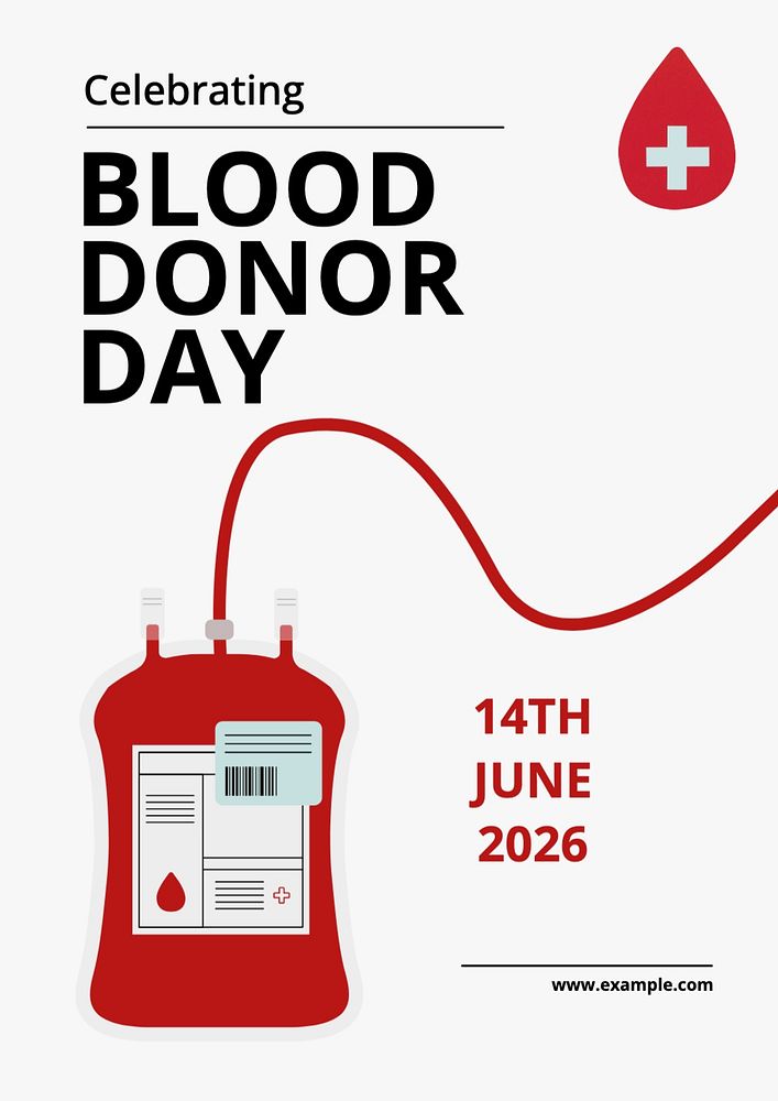 Blood donor day poster template