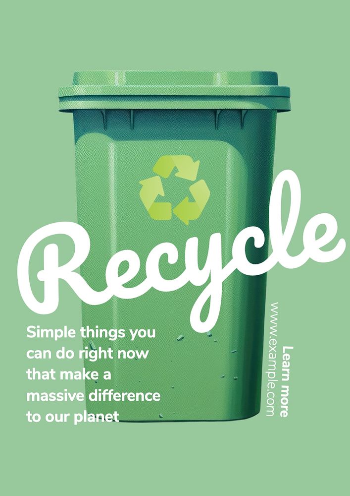 Recycling poster template