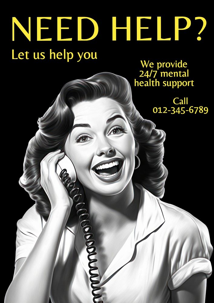 Need help? poster template