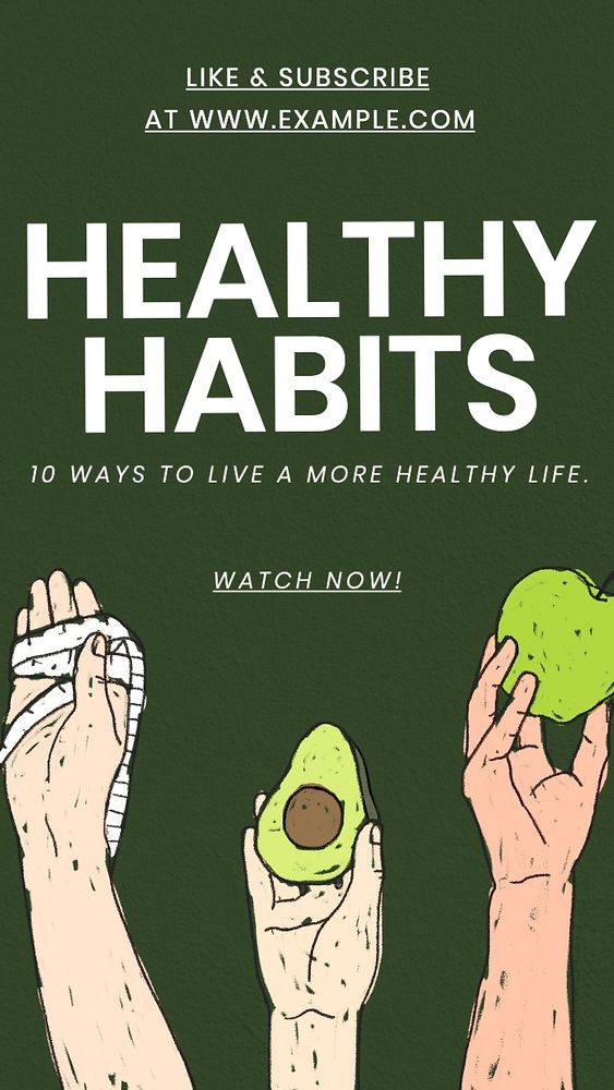 Healthy habits Facebook story template