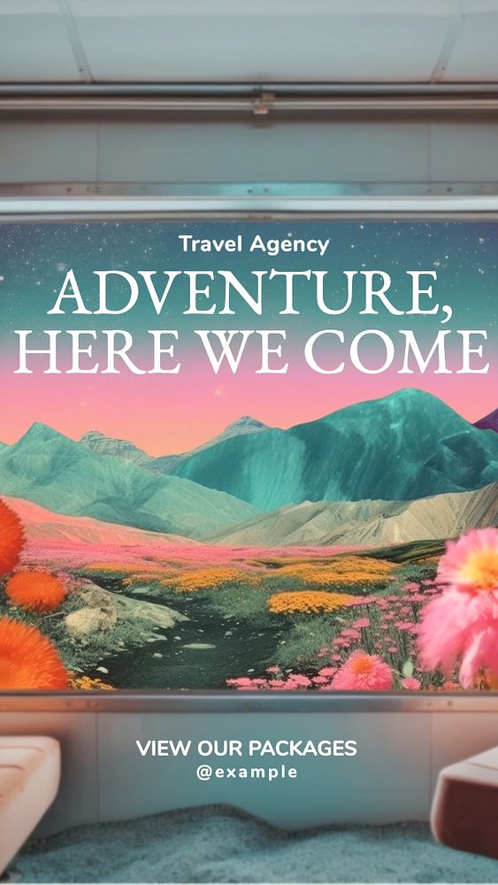 Adventure travel Facebook story template