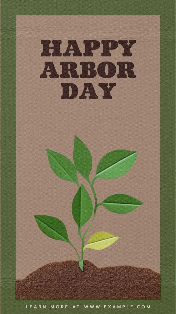 Happy arbor day Facebook story template