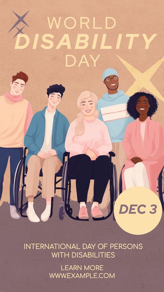 World disability day Facebook story template