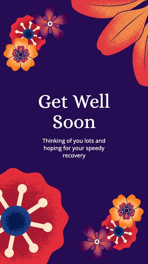 Get well soon Facebook story template