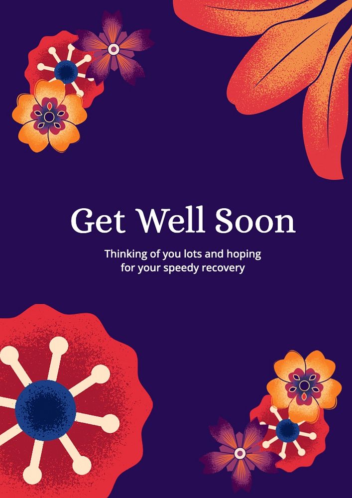 Get well soon poster template