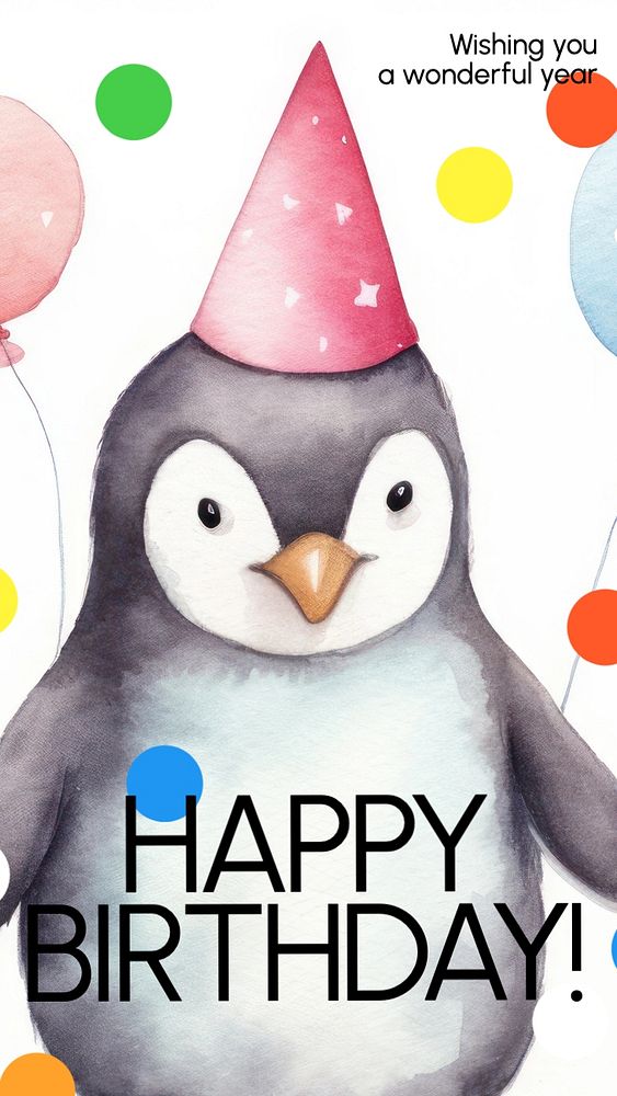 Happy birthday Facebook story template