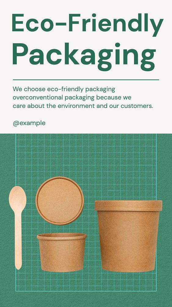 Eco-friendly packaging Facebook story template