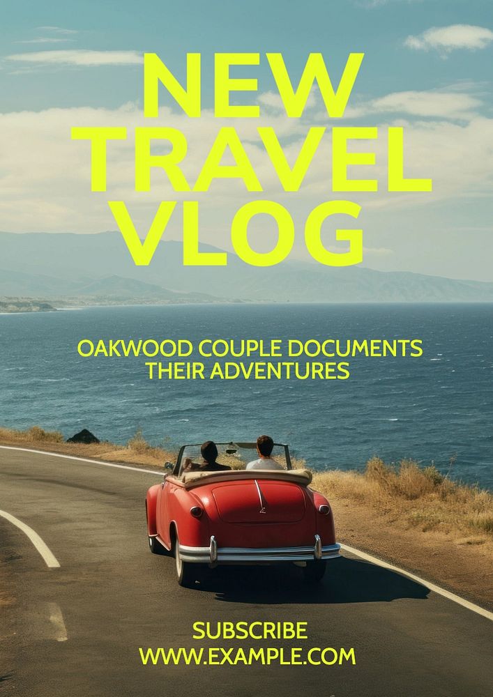 Travel blog poster template