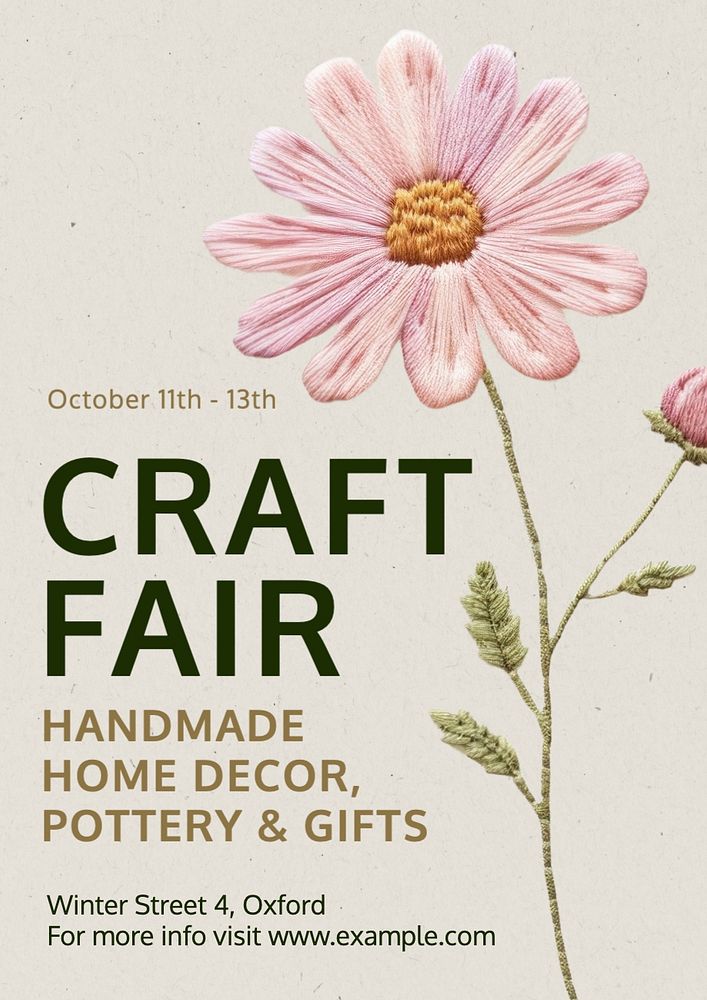 Craft fair poster template