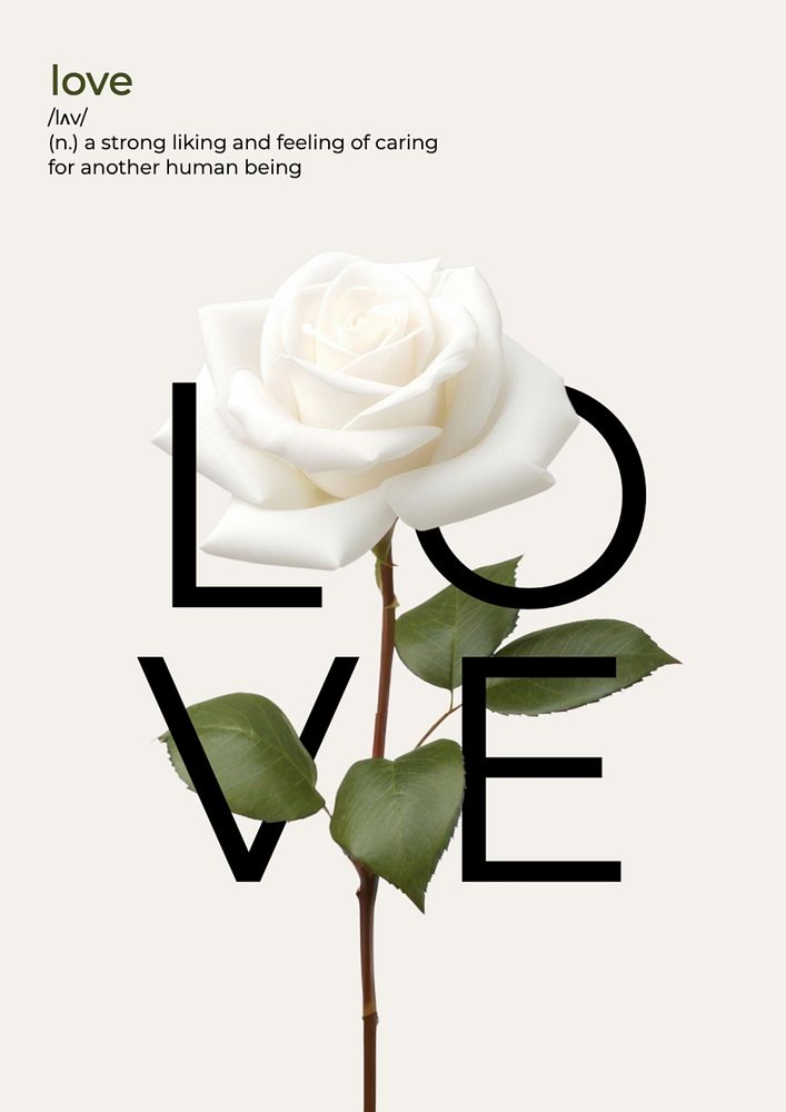 Love poster template