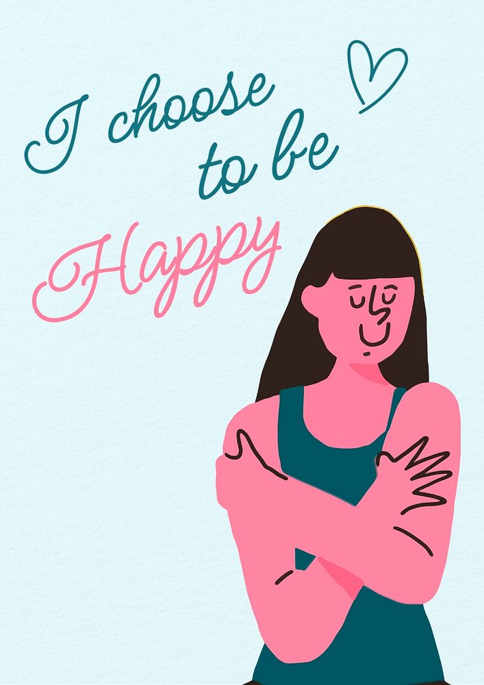 Choose happy poster template