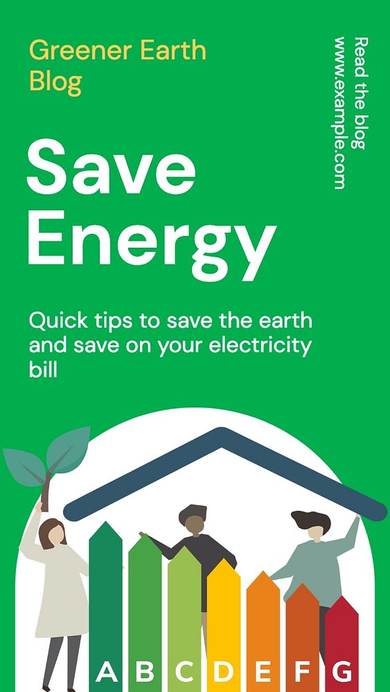 Save energy Facebook story template