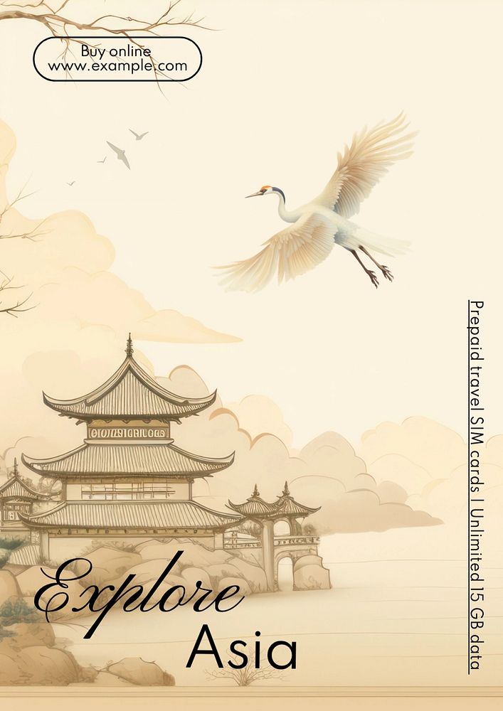 Explore Asia poster template